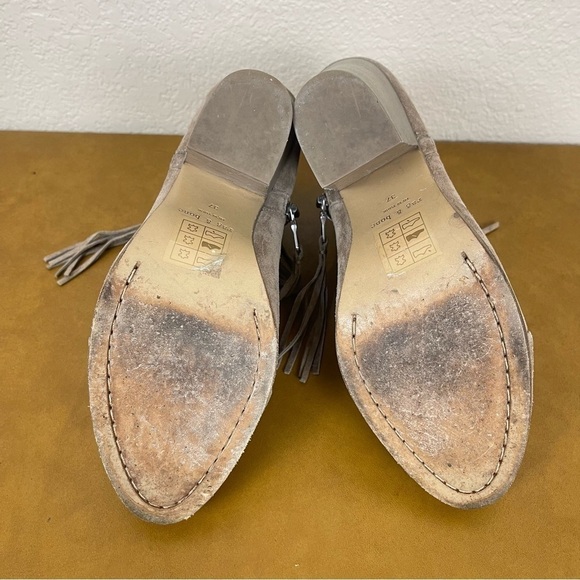 Rag & Bone Margot Fringe Cap Toe Suede Booties Size EU 37 Women - Picture 9 of 11